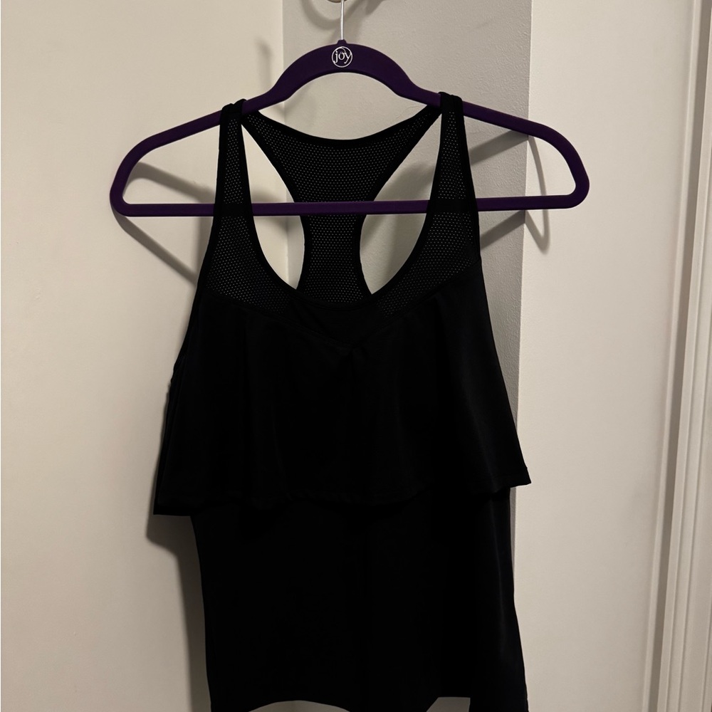 Fabletics Black Racerback Tank Top
